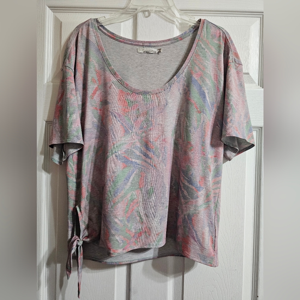 Prana Polyjungle Women's Multicolor Abstract Print Top